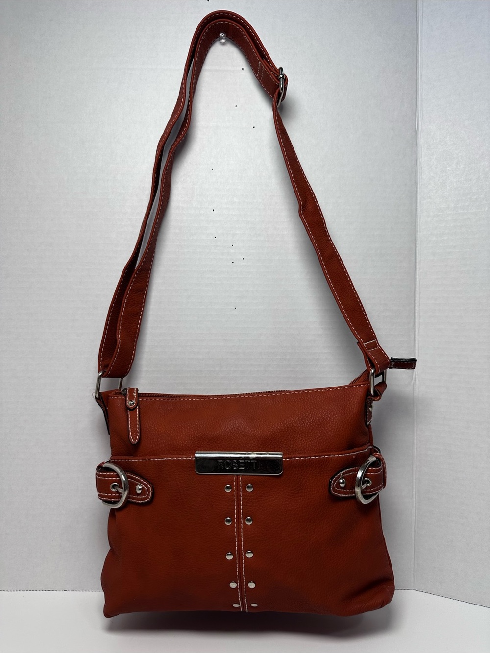 Rosetti Brown Leather Crossbody Bag